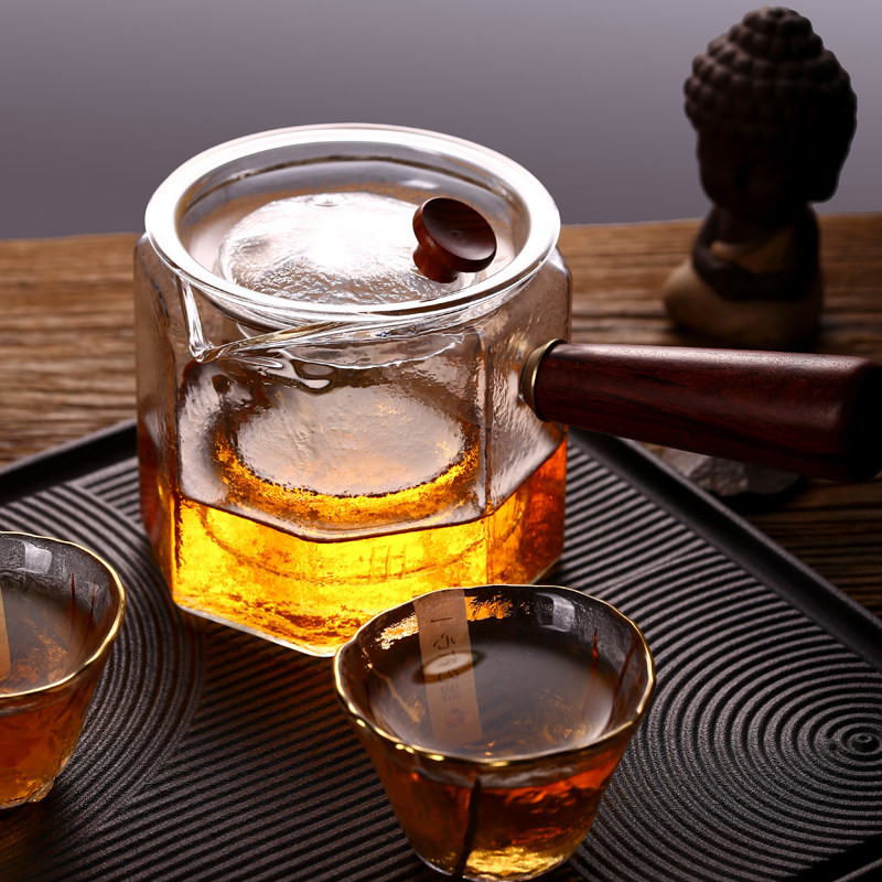Boiling Tea Theanizer High Temperature Resistant Aniseed Hammer Tattooer heat resistant side to make glass pot tea maker Gongfu tea with black crystal furnace