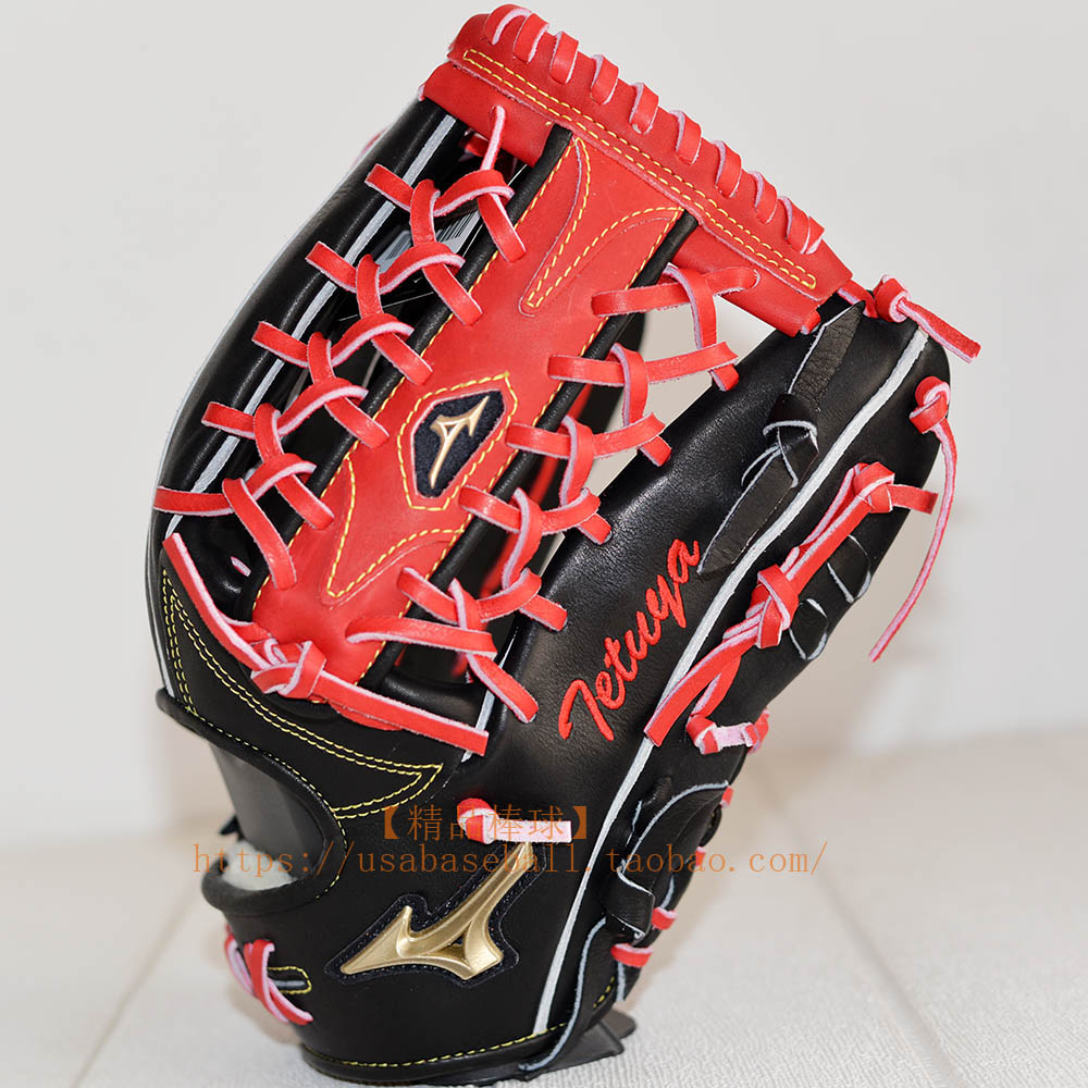 【精品棒球】美津浓Mizuno GE个性化定/订制日规专业硬式手套黑红