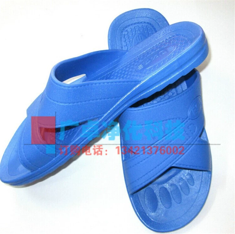 Dép màu xanh chống tĩnh điện Giày chống bụi Giày công sở SPU Giày chống tĩnh điện chống bụi Giày bảo hộ chống mài mòn dép chống tĩnh điện esd