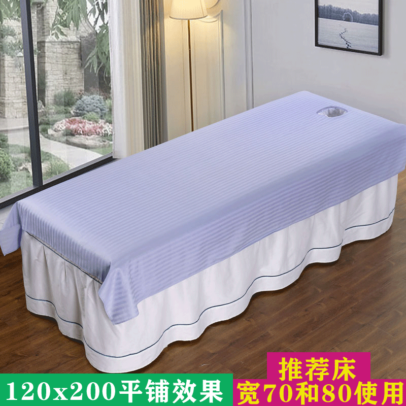 Làm đẹp giường bông đơn giản bông đẹp thẩm mỹ viện massage đặc biệt massage giường trắng tinh khiết với lỗ tấm đơn - Khăn trải giường drap nệm