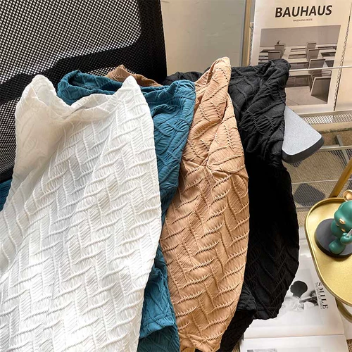 Цветная летняя тонкая шелковая японская футболка с коротким рукавом, круглый воротник, подходит для подростков