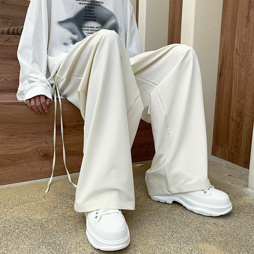 Демисезонные штаны для отдыха, сексуальный костюм, свободный прямой крой, изысканный стиль