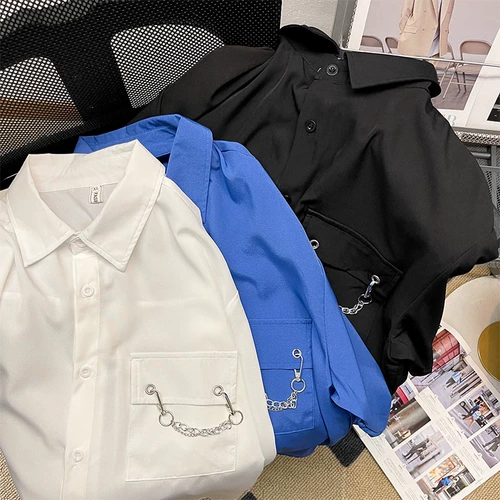 Tide, летняя тонкая японская рубашка, небольшая дизайнерская трендовая куртка, тренд сезона