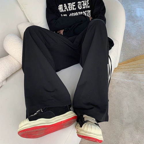 Демисезонные штаны для отдыха, сексуальный костюм, свободный прямой крой, изысканный стиль