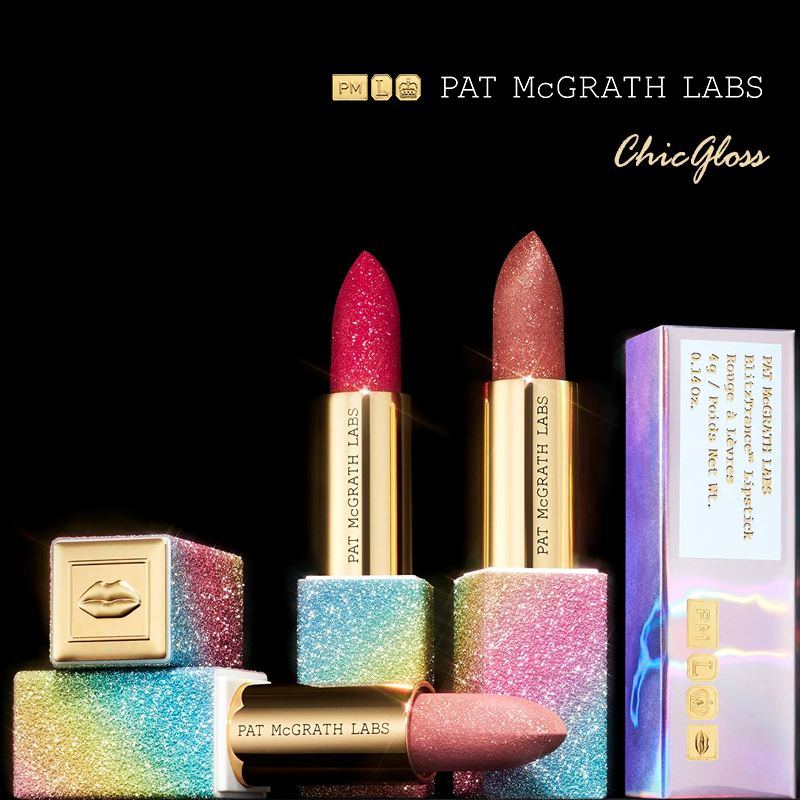 Spot Pat McGrath rainbow tube super flash lipstick gold tube flash 176skinsane Flesh3