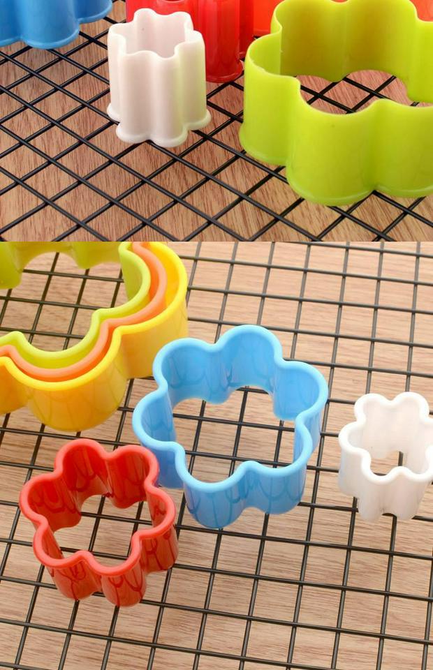 Khuôn bánh bao nhựa tròn sáu trong một Nhà bếp sáng tạo DIY công cụ làm bánh bao da cắt da - Tự làm khuôn nướng khuôn silicon hình thú