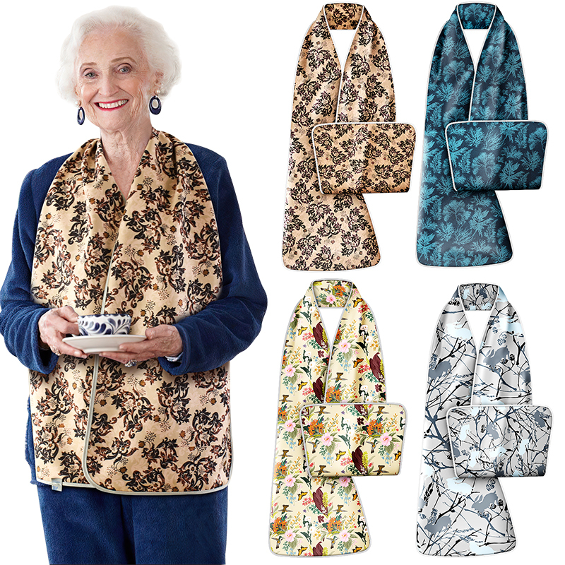 Elderly Bibs, Adult Bibs for Eating, Oil-Proof Bibs, Saliva Bibs, Fashionable and Personalized Adult Anti-Dirty Saliva Towels