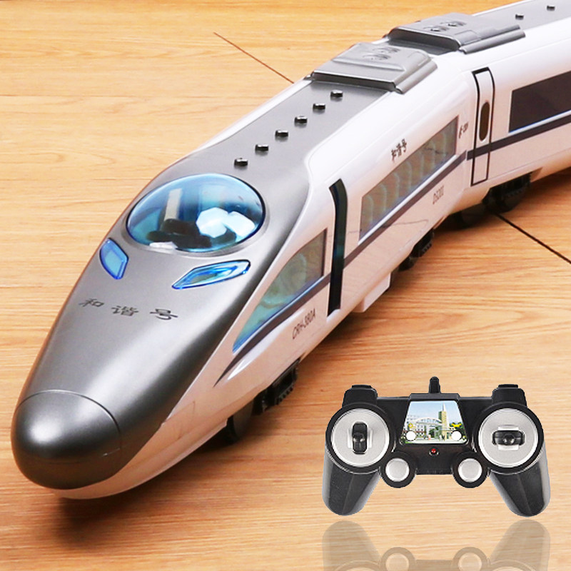 Super large harmony remote control train track charging high-speed train children 2 years old 3 years old 5 years old 6 years old boy toy