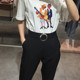 2024 Spring and Summer New Suit Pants Women's High Waist Nine-Point Pants Overalls Loose Straight Casual Pants Small Foot Carrot Pants