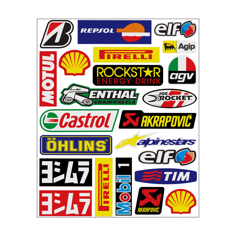 Motorcycle locomotive accessories reflective sponsor Mavericks Marquis 93 waterproof sticker agv sticker tail box sticker