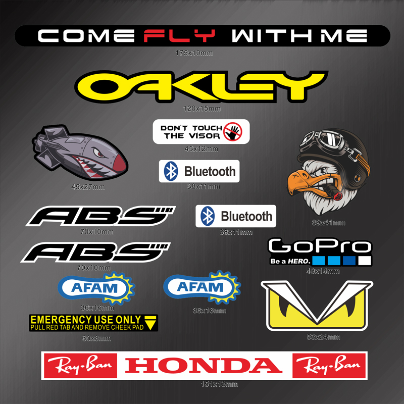 Suitable for ARAI and SHOEI or agv helmet goggle stickers Modified waterproof motorcycle motorcycle reflective patch flowers