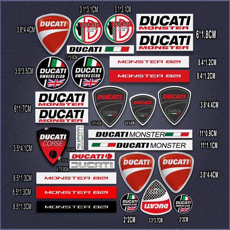 Suitable for Ducadi DUCATI locomotive Locomotive Equipment Sticker Reflective Waterproof Sunscreen Decoration Protection Supplies