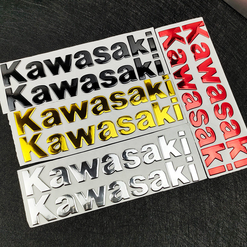 Suitable for Kawasaki locomotive KAWASAKI Large Displacement Locomotive Retrofit Signage Sticker 3D Solid Soft Glue Appliquet