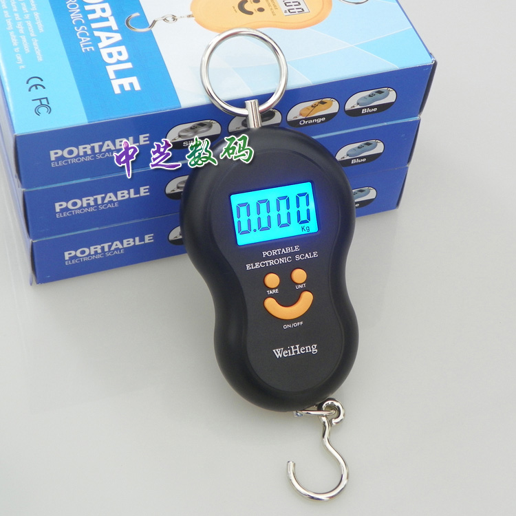 Weiheng 45 kg portable portable scale backlight called express delivery called fishing scale spring portable called grocery shopping small scale