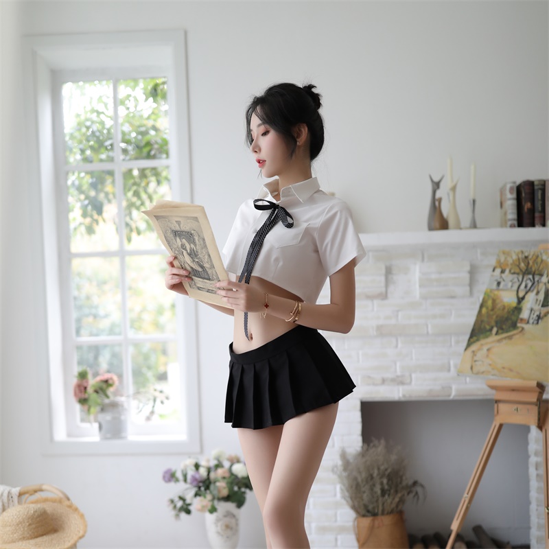 Love Lingerie Sexy Slut Female Secretary Uniform Seduction Ol Small Chest Display Big Transparent Short Skirt Passion Suit-Taobao