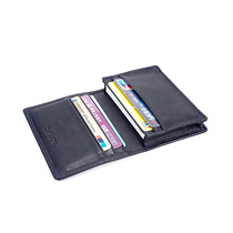 Junyu sheepskin business card card holder bank card ID holder zipper mens and womens small wallet large-capacity leisure business