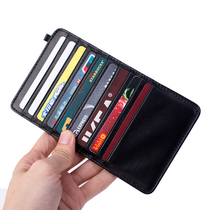 Sovereign Sheepskin Long Card Holder 18 Cards Light Business Multi-card High-capacity Leather Small Wallet Mens and Womens