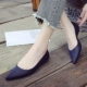Thời trang đế xuồng đế xuồng đế xuồng đế thấp giúp giày cao su chống trơn trượt giày công sở chống nước nông đi mưa nữ mùa hè