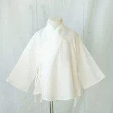 Детское белое приятное телу ханьфу для мальчиков, высокий воротник