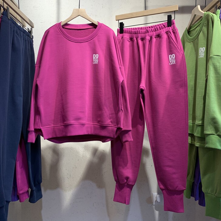 Spring and Autumn New Cotton Circle Large Casual Casual Costume Costume Costume Costume Costume Costume Two Pieces of Reduced Age