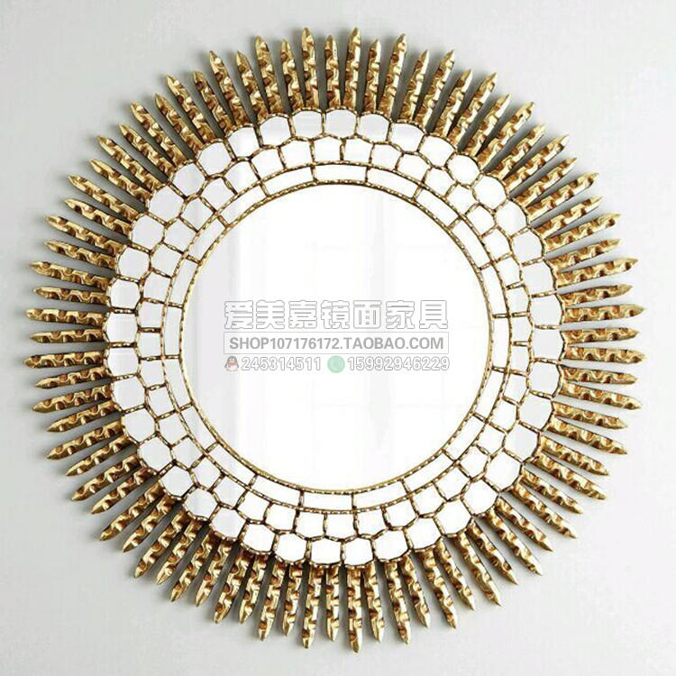 European art mirror American living room decorative mirror Dining edge hanging mirror Background wall entrance Creative wall hanging sunglasses