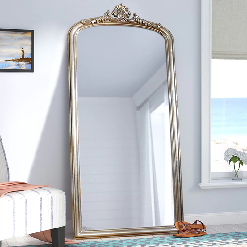 European and American carved frames full body mirror clothes cloakroom full body mirror clothing shop floor changing glasses for home setting full body mirror