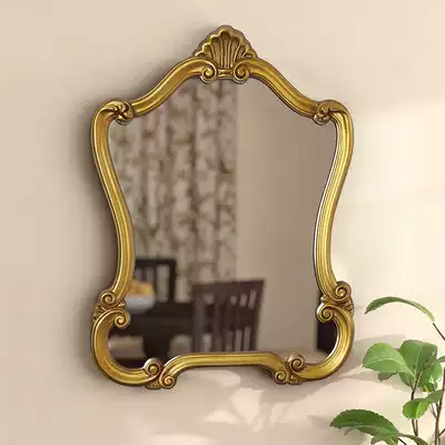 Makeup room mirror bathroom mirror cosmetic mirror art mirror porch mirror decorative mirror wall bathroom mirror European mirror frame