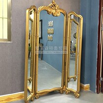 Eurostyle triple-folded mirror cloakroom with clothes-on-floor mirror bedroom Sculpture Flowers Full-body bathroom pinned by wall Large mirror Customized