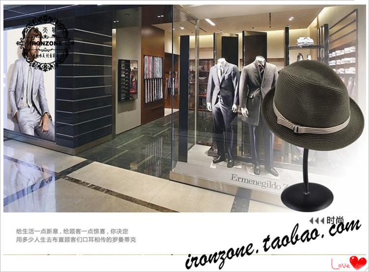 Sáng tạo rèn sắt giá mũ mũ nấm mũ hỗ trợ kệ khung cửa sổ hiển thị cửa hàng đạo cụ Spot - Kệ giá để tài liệu