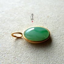 (Zhe scarves shi cui Xuan have become attached to) 18K Golden jade egg noodles pendant touch soul