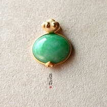 (Zhe scarves shi cui Xuan) 18K Golden jade Ruyi pendant auspicious festive qi zhi kuan