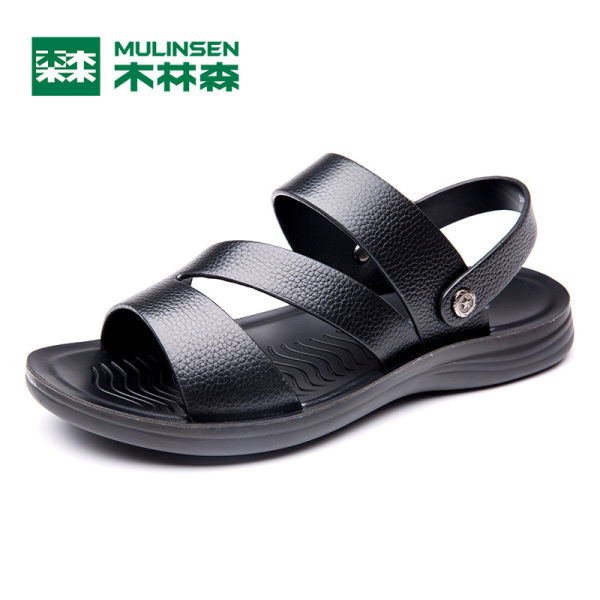 木林森 男式头层牛皮凉鞋 优惠券折后¥98包邮(¥158-60)2色可选 木林森 男式头层牛皮凉鞋 优惠券折后¥98包邮(¥158-60)2色可选