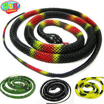 Goshny hard snake 1 meter 2 fake soft green green scary soft rubber snake whole person tricky gift childrens toys