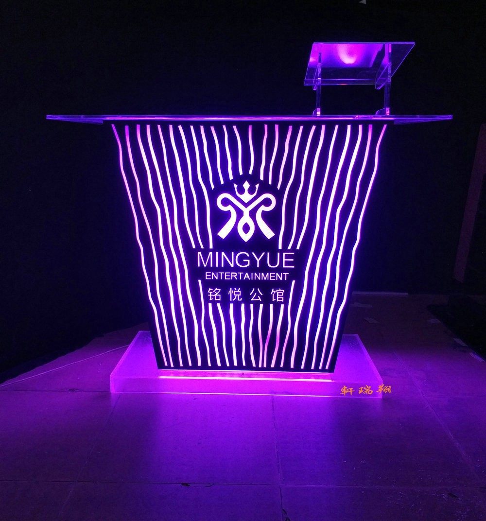 Custom Bar Slapped Disc Table Acrylic Glowing Dj Bench Bag Room With Disc Home Mixers Removable DJ Controller Table
