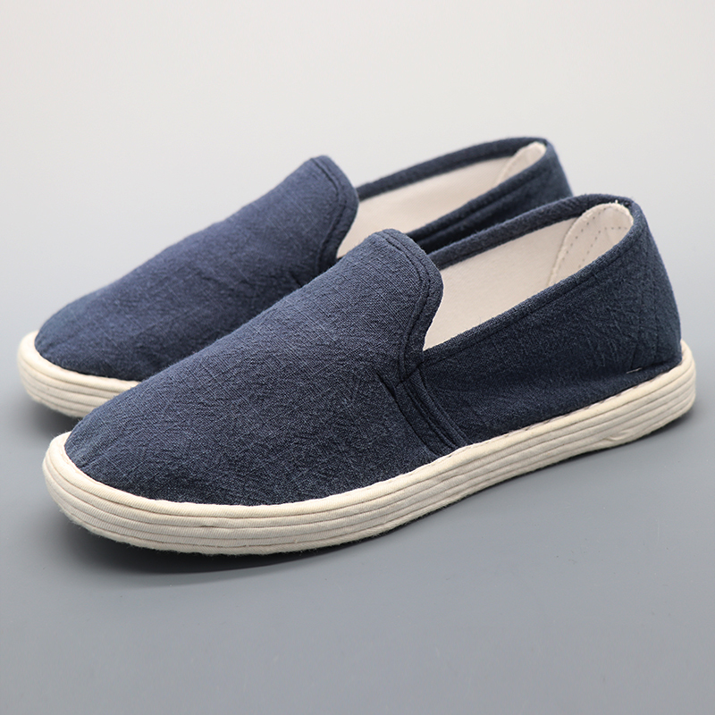 Old Beijing Thousand-Layer Sole Handmade Cloth Shoes for Men and Women, Spring and Autumn Style, Slip-On Pure Cotton Soft Sole Shoes, Comfortable, Sweat-Absorbent and Breathable