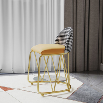 Modern simple dining chair soft bag with backrest milk tea café dessert shop card seat dining chair net red light luxury dining table chair