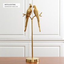 North Camerian Golden Lovebird Statue Living Room Decorations Bedroom Romantic Fittings Room Decoration Ornaments