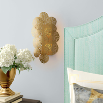 Belcarl India imported from the United States original luxury exquisite water lily wall lamp unique wall lamp bedroom all copper lamp fixtures