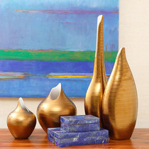 North Cameco Portugal imports luxury gold ceramic vase vintage living room flower arrangement ornaments