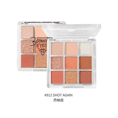 Тени для век 3concepteyes Mousse Ice Crystal Jiugong Eyeshadow Earth Color Длительное стойкое Таро глина палитра перламутровый матовый