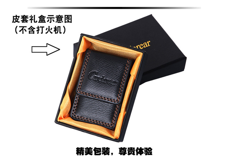 Chính hãng chính hãng Lang Thắng Bật lửa Holster General Da Handmade Handmade Nhẹ hơn Da Holster Treo Eo Cover - Bật lửa bật lửa dupont giá rẻ