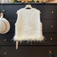 French lady style sparkling sequined fringed fur vest for women autumn 2025 loose single-breasted temperament top