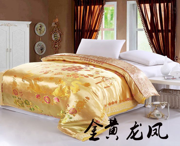 Bộ đồ giường cưới bằng vải bông một mảnh bao gồm rồng đỏ và chăn phượng - Quilt Covers chăn mền giá rẻ