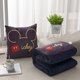 Nordic pillow quilt dual-purpose velvet thickened car pillow sofa cushion cute office lunch blanket winter