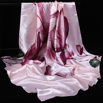 Square emulated silk scarf silk scarf woman 100 lap fall thin style sauna silk multifunction spring scarf double use