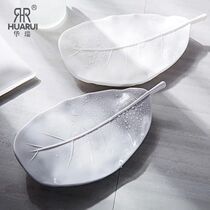 Leaf soap box Soap box Nordic drain personality creative household non-perforated wall-mounted bathroom shelf