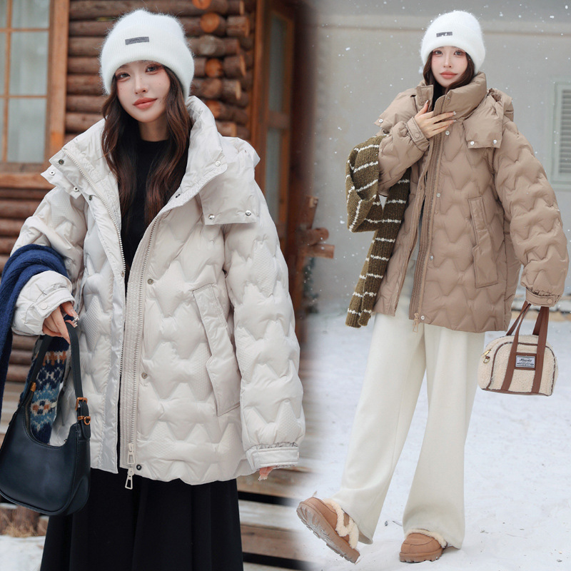 90% Duck Down, New Style, Extra Large Size Women's Winter down Jacket, Mid-Length, Suitable for Plus-Size Women up to 200-300 Pounds, Warm Coat