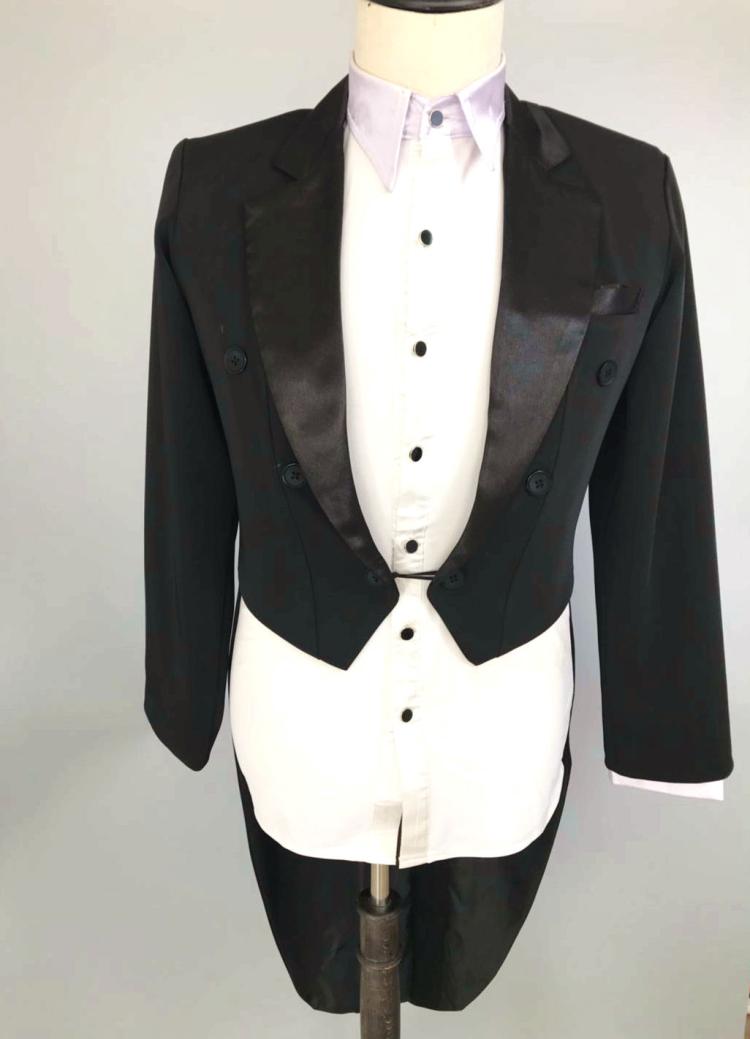 New tuxedo men's long-sleeved Morden dance competition to serve the national standard waltz stage to serve as an adult dance suit