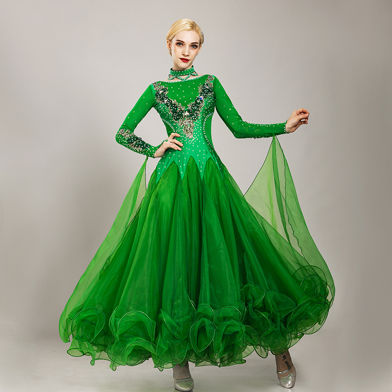 New highlights Modern Dance Dress Dress Female Adult National Standard Dance Dress and Friendship Dance Costume