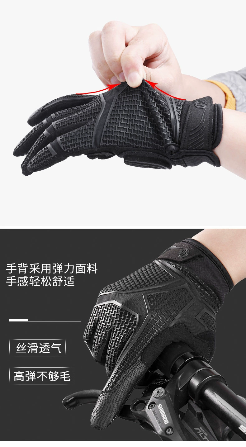 bánh xe găng tay thương mại điện tử xuyên biên giới mùa hè đi xe đạp chống nắng găng tay xe đạp leo núi găng tay chống mài mòn ngón tay dài - Găng tay